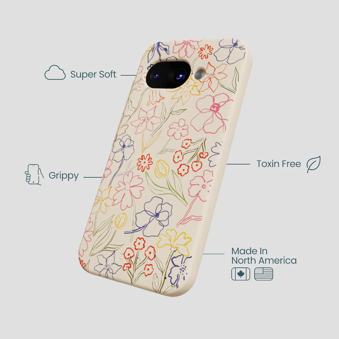 Seashell Petals Sketch Google Pixel 9a Case - Image 4