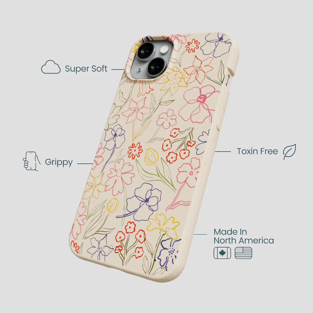 Seashell Petals Sketch iPhone 14 Plus Case - Image 4