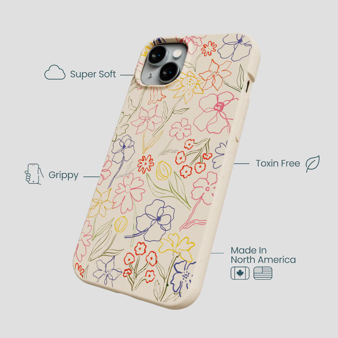 Seashell Petals Sketch iPhone 15 Plus Case - Image 4