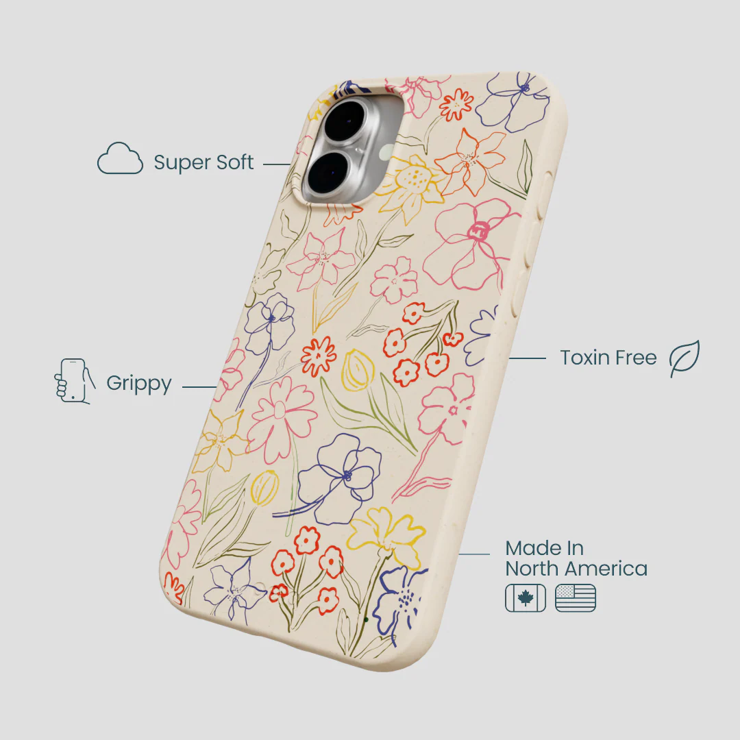 Seashell Petals Sketch iPhone 16 Plus Case - Image 4