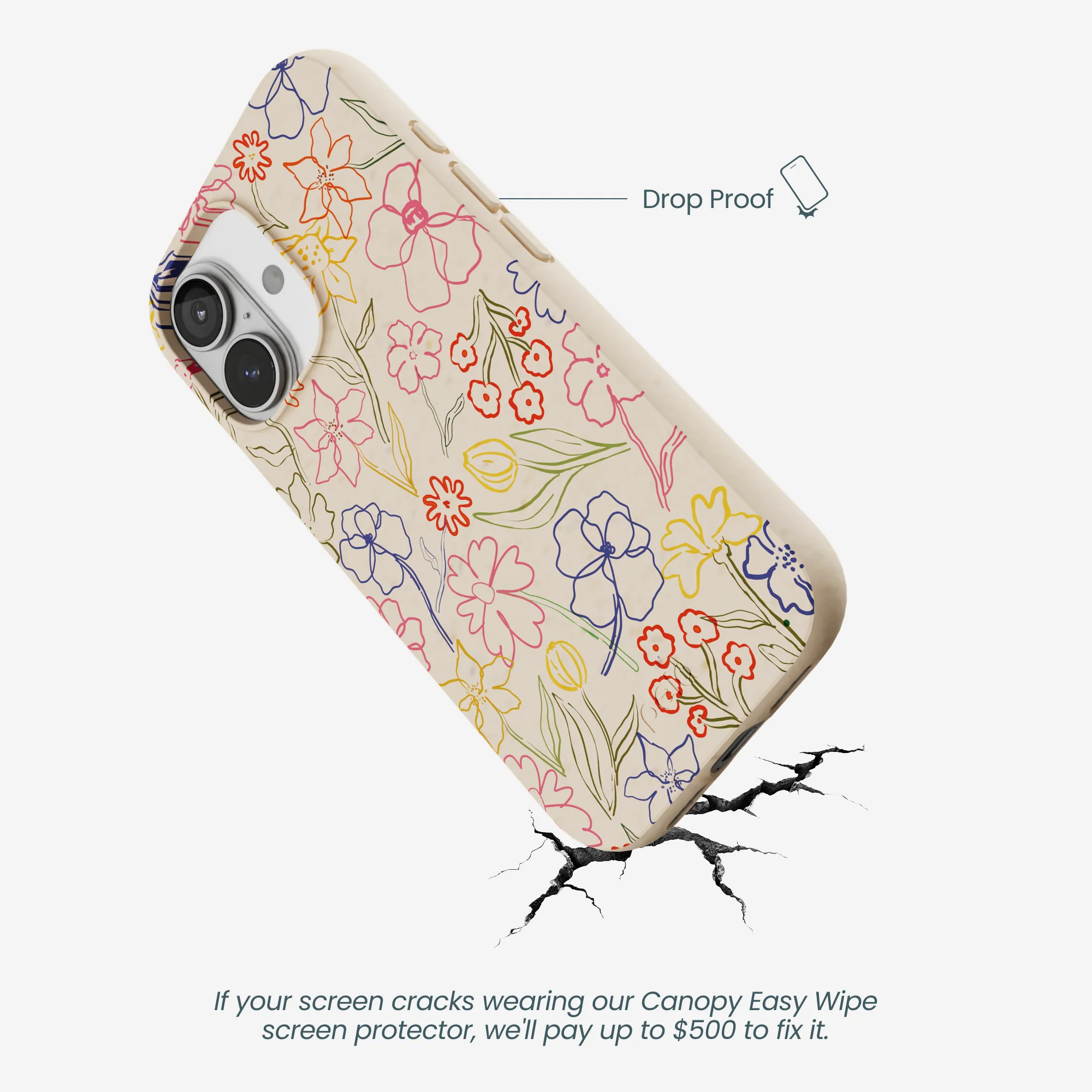 Seashell Petals Sketch iPhone 17 Case - Image 5