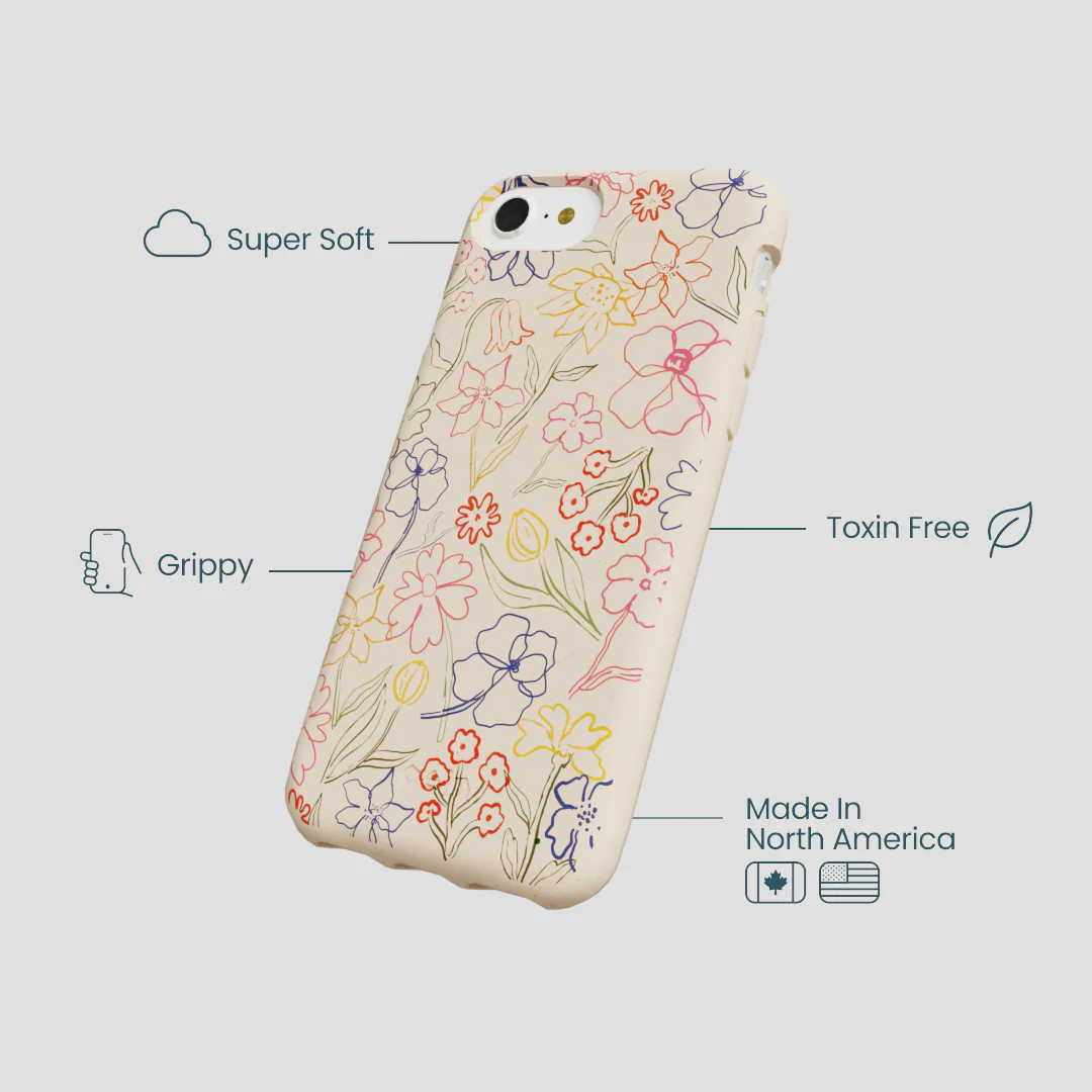 Seashell Petals Sketch iPhone 6/6s/7/8/SE Case - Image 4