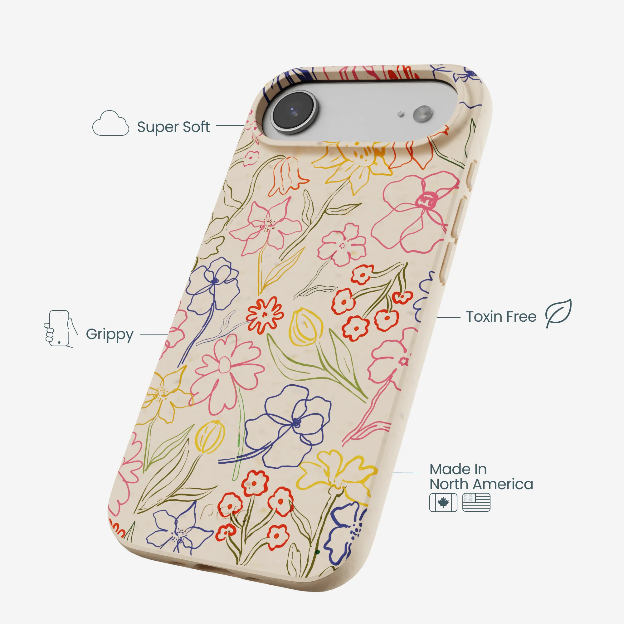 Seashell Petals Sketch iPhone Air Case - Image 4