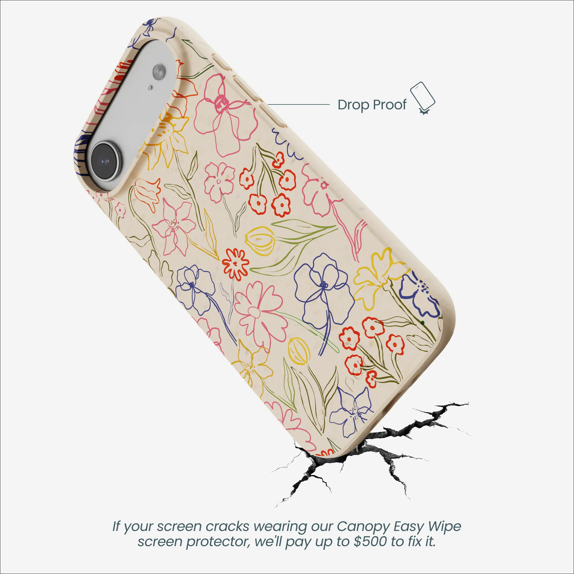 Seashell Petals Sketch iPhone Air Case - Image 5