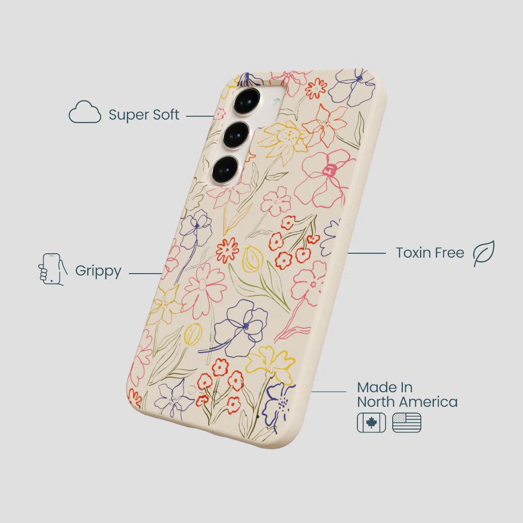 Seashell Petals Sketch Samsung Galaxy S24 Case - Image 4