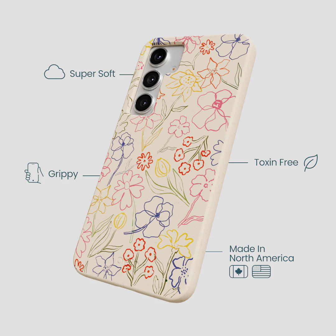 Seashell Petals Sketch Samsung Galaxy S25+(Plus) Case - Image 4