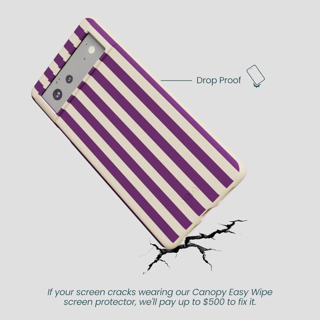 Seashell Plum Stripes Google Pixel 6 Case - Image 4