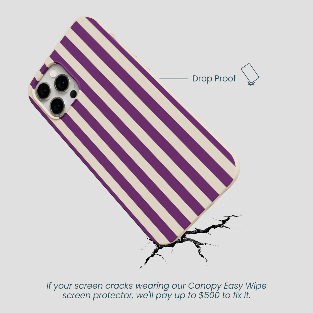 Seashell Plum Stripes iPhone 12 Pro Max Case - Image 5