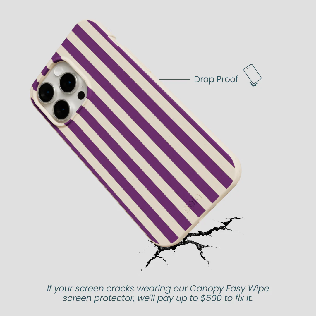Seashell Plum Stripes iPhone 15 Pro Max Case - Image 5