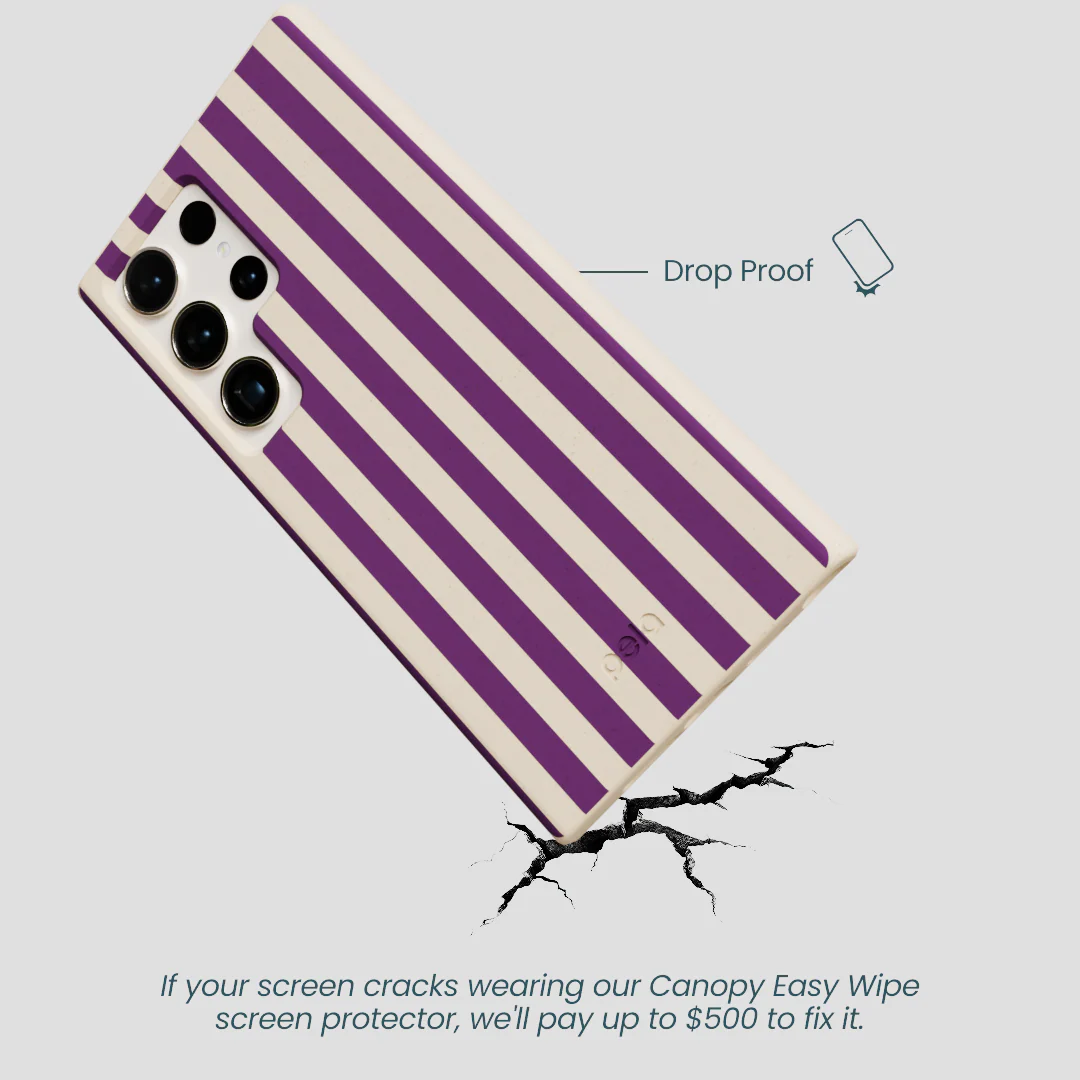 Seashell Plum Stripes Samsung Galaxy S24 Ultra Case - Image 4
