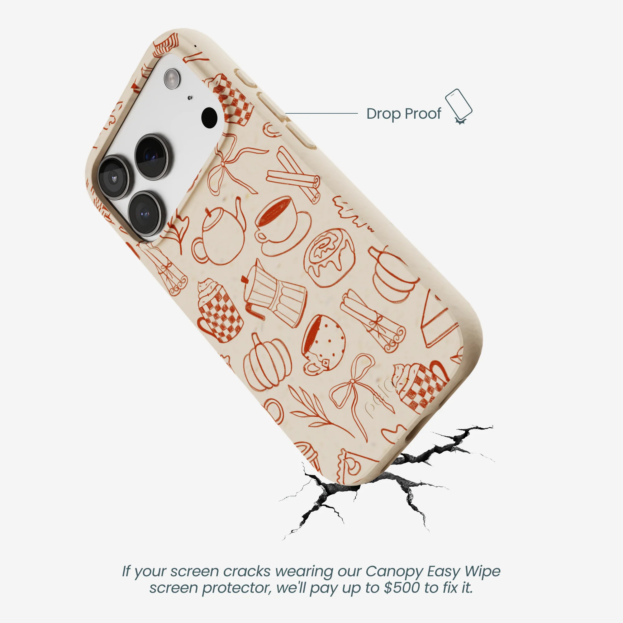 Seashell Pumpkin Spice iPhone 17 Pro Case - Image 5