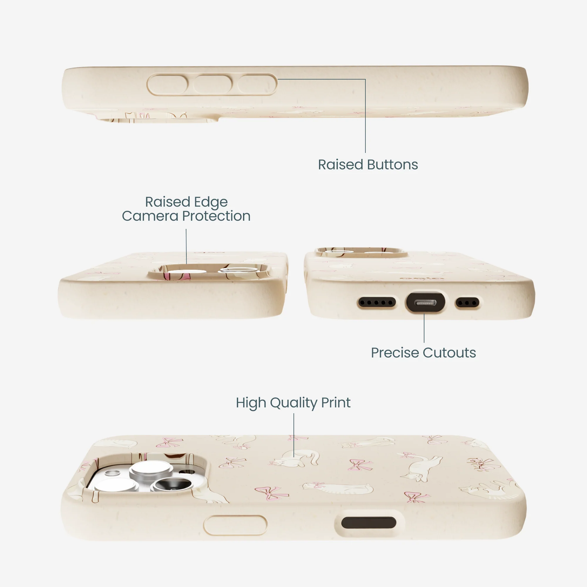 Seashell Purrfect iPhone 16 Pro Max Case - Image 3