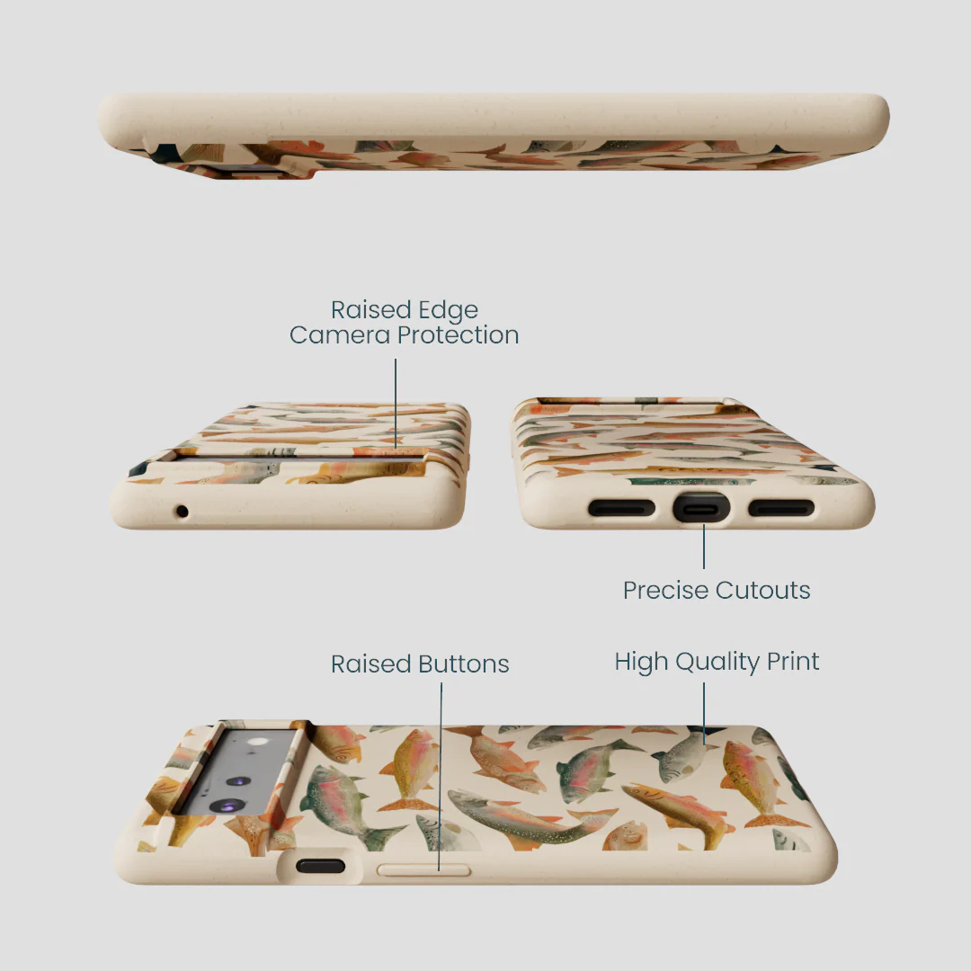 Seashell Rainbow Trout Google Pixel 6a Case - Image 3