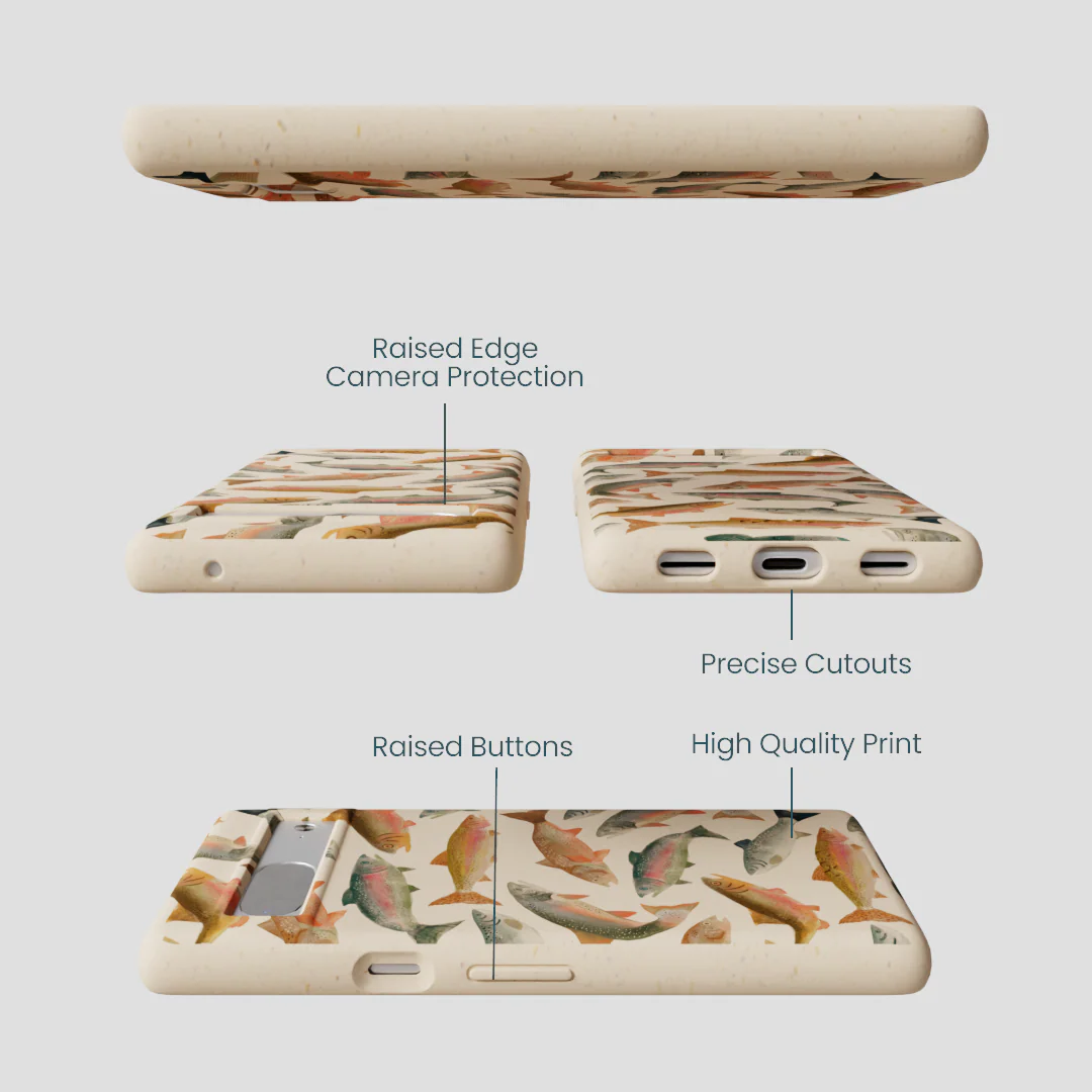 Seashell Rainbow Trout Google Pixel 7a Case - Image 3