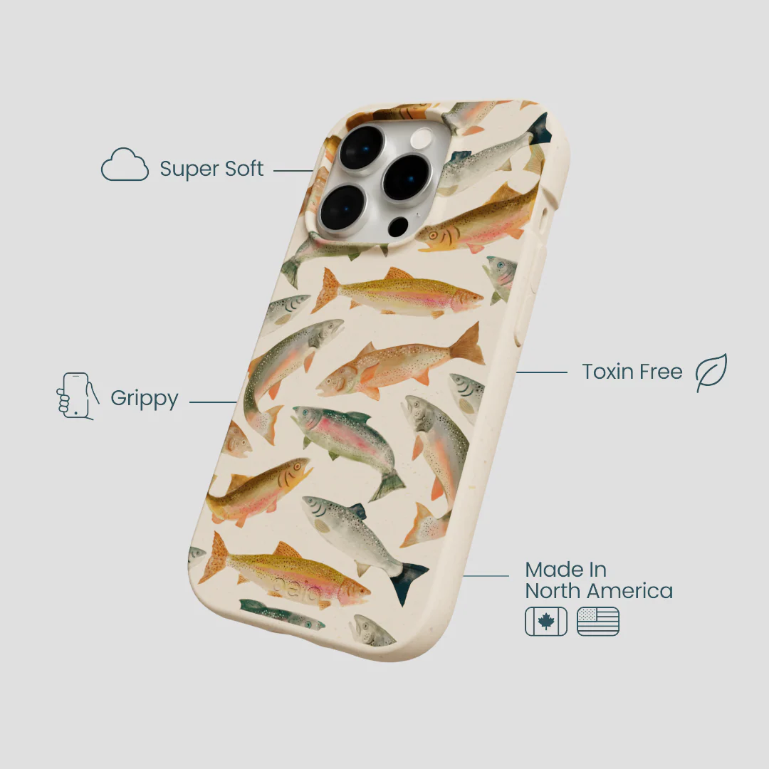 Seashell Rainbow Trout iPhone 14 Pro Case - Image 4