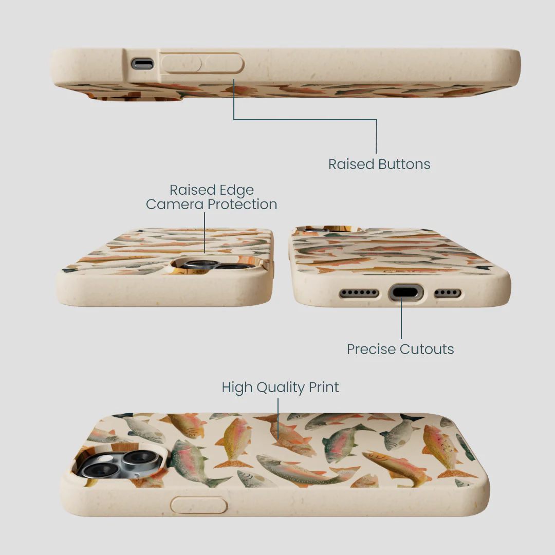 Seashell Rainbow Trout iPhone 15 Plus Case - Image 3
