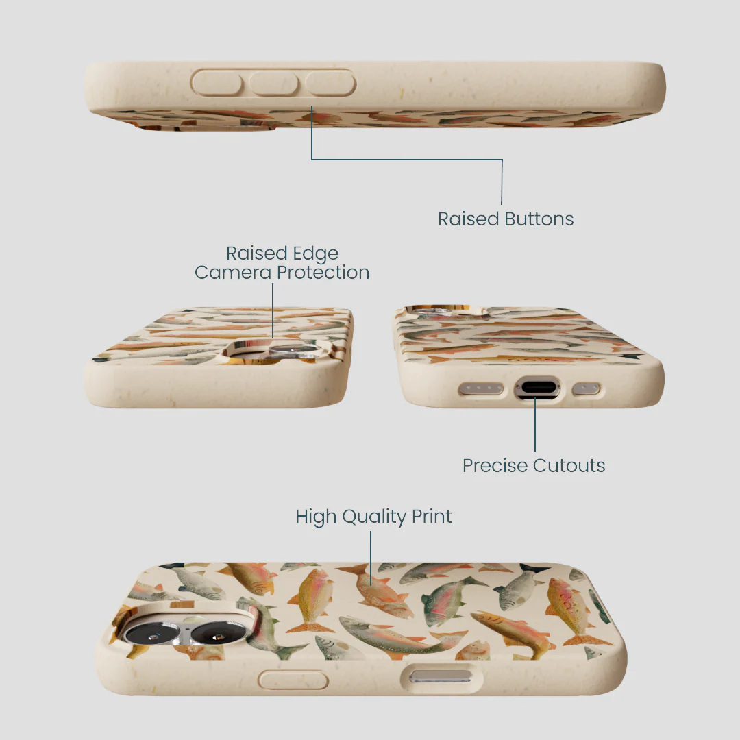 Seashell Rainbow Trout iPhone 16 Case - Image 3