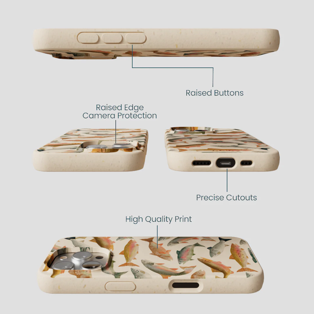 Seashell Rainbow Trout iPhone 16 Pro Case - Image 3