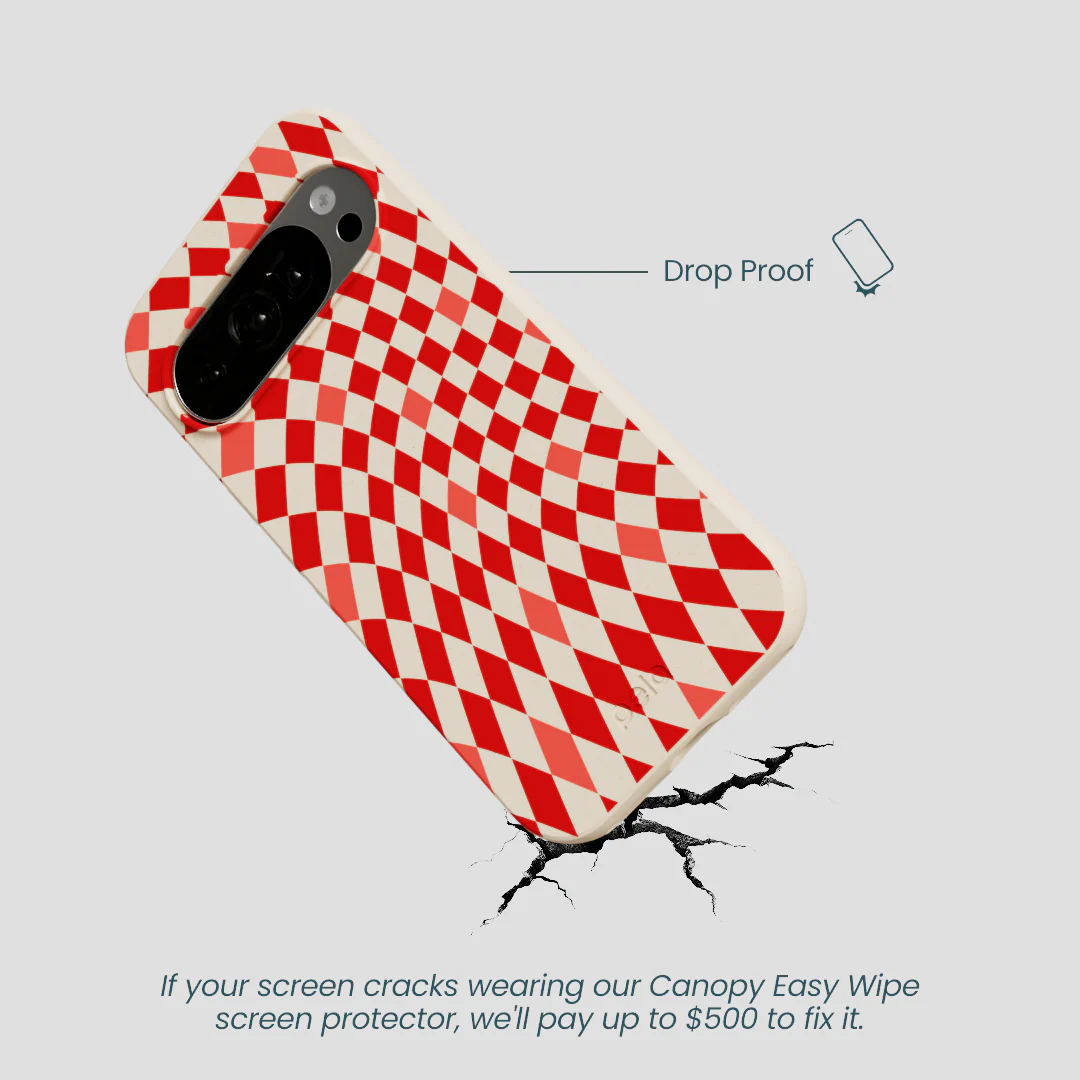 Seashell Red Checks Google Pixel 10/10 Pro Case - Image 5