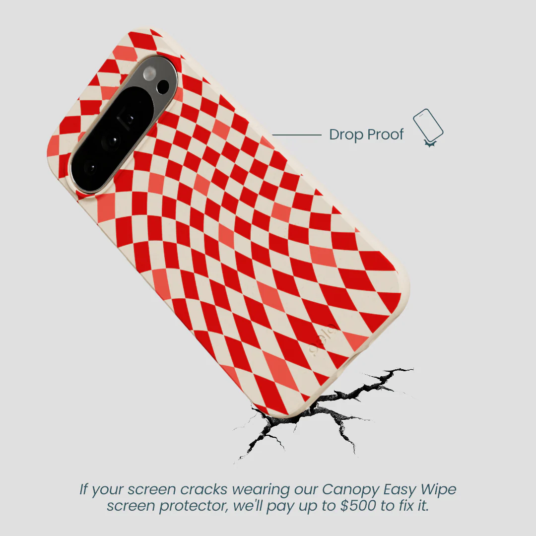 Seashell Red Checks Google Pixel 10 Pro XL Case - Image 5