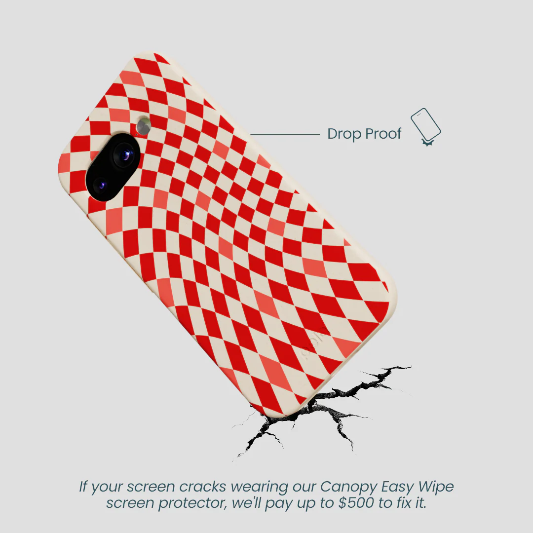 Seashell Red Checks Google Pixel 9a Case - Image 5