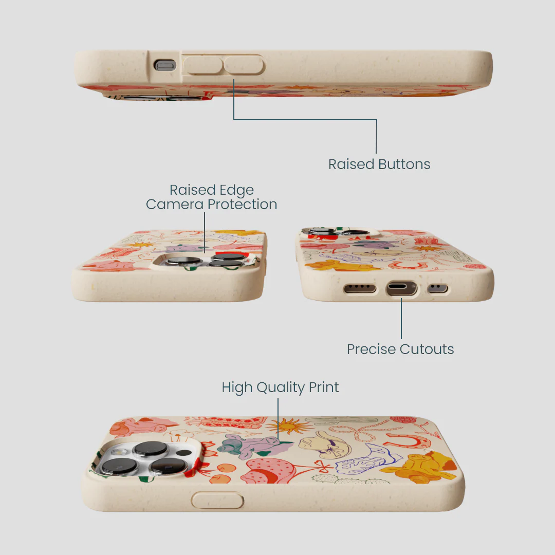 Seashell Retro Rodeo iPhone 13 Pro Case - Image 3