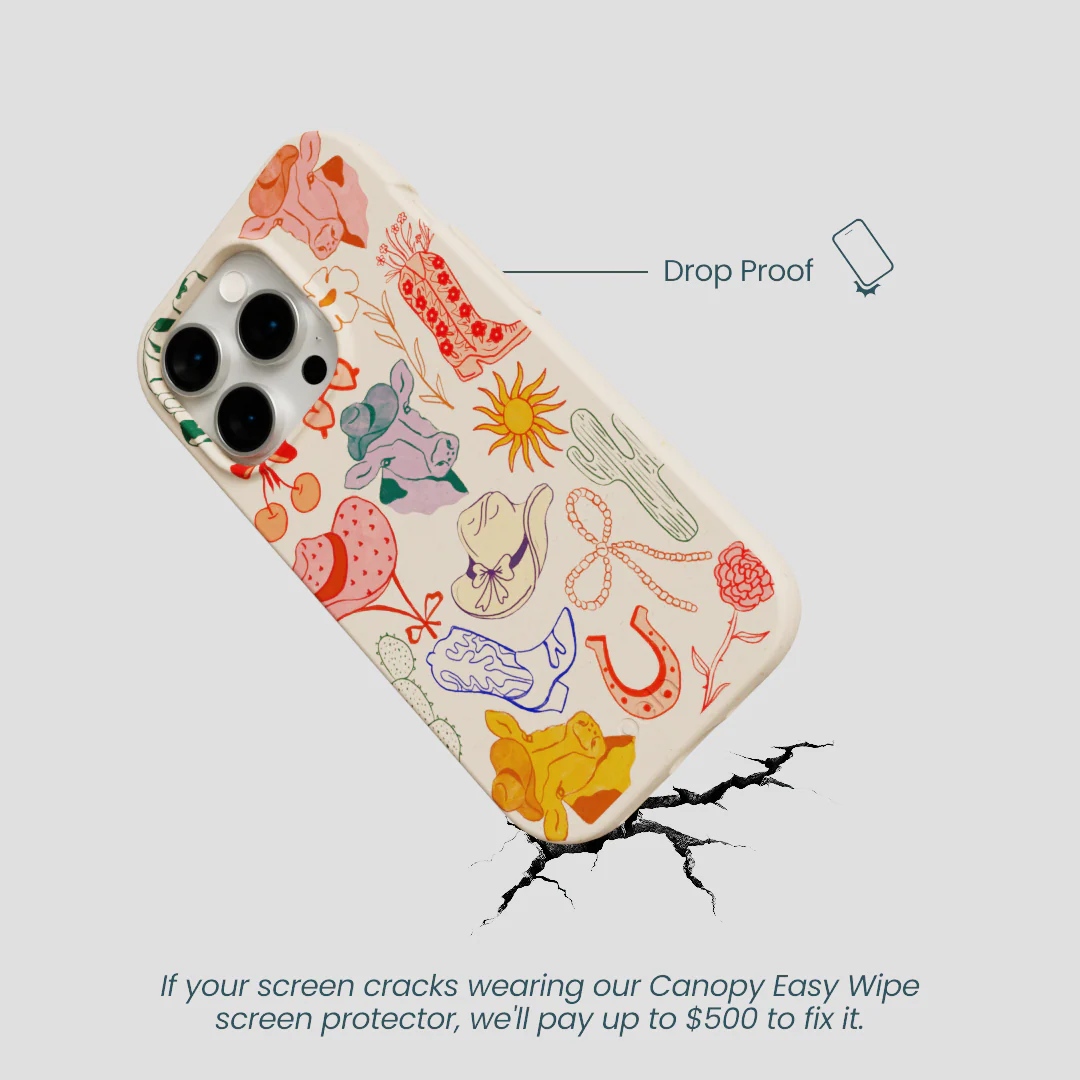 Seashell Retro Rodeo iPhone 14 Pro Case - Image 5