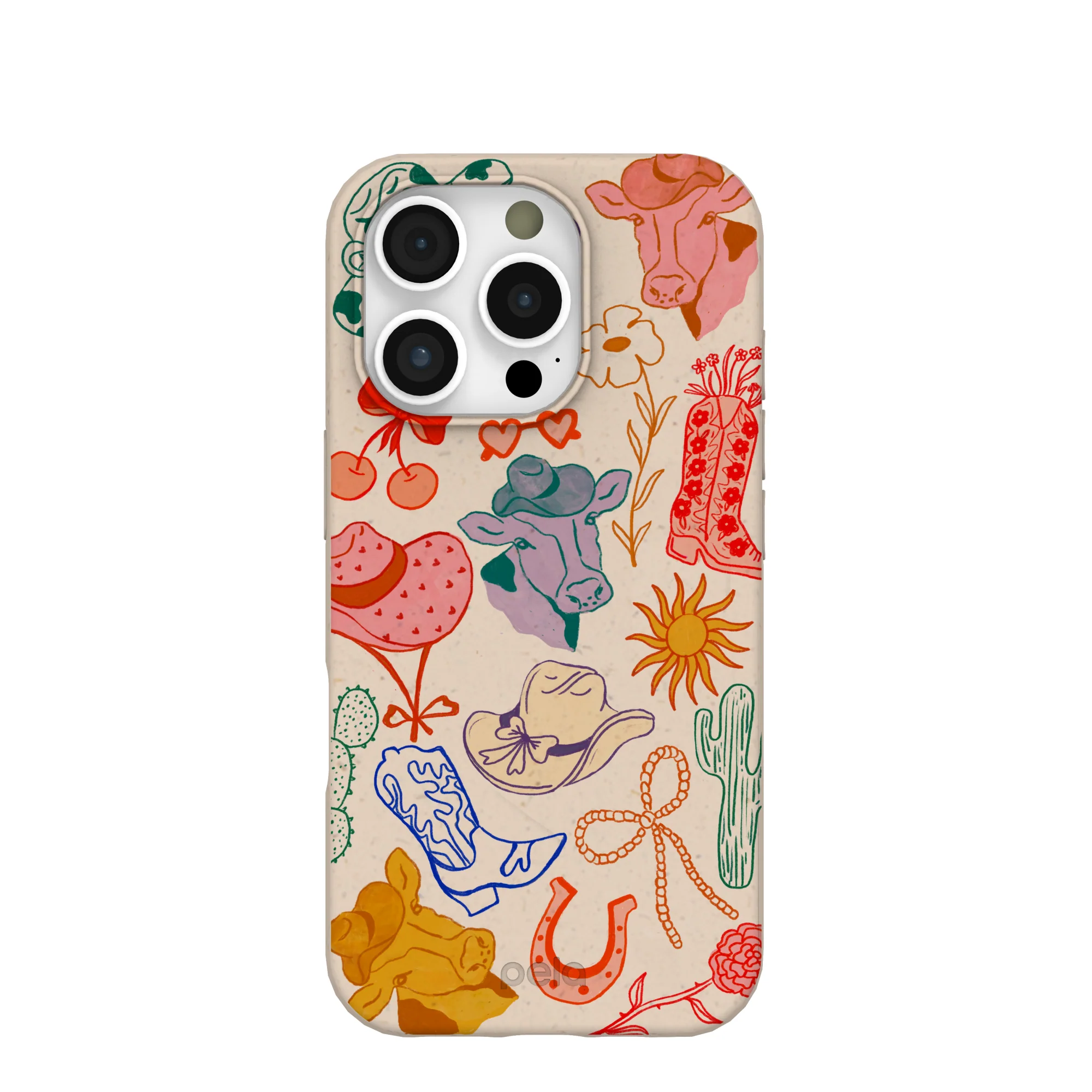 Seashell Retro Rodeo iPhone 16 Pro Case