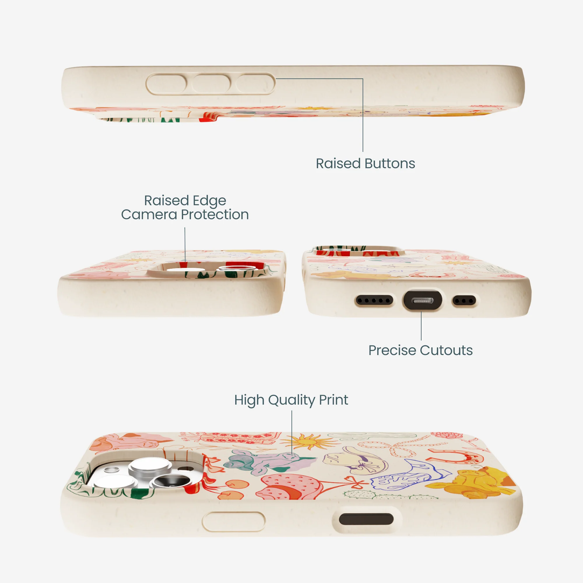 Seashell Retro Rodeo iPhone 16 Pro Max Case - Image 3