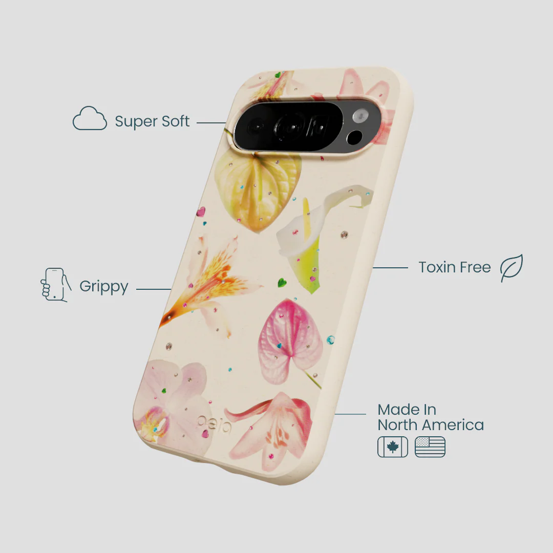 Seashell Rhinestone Bouquet Google Pixel 10/10 Pro Case - Image 3