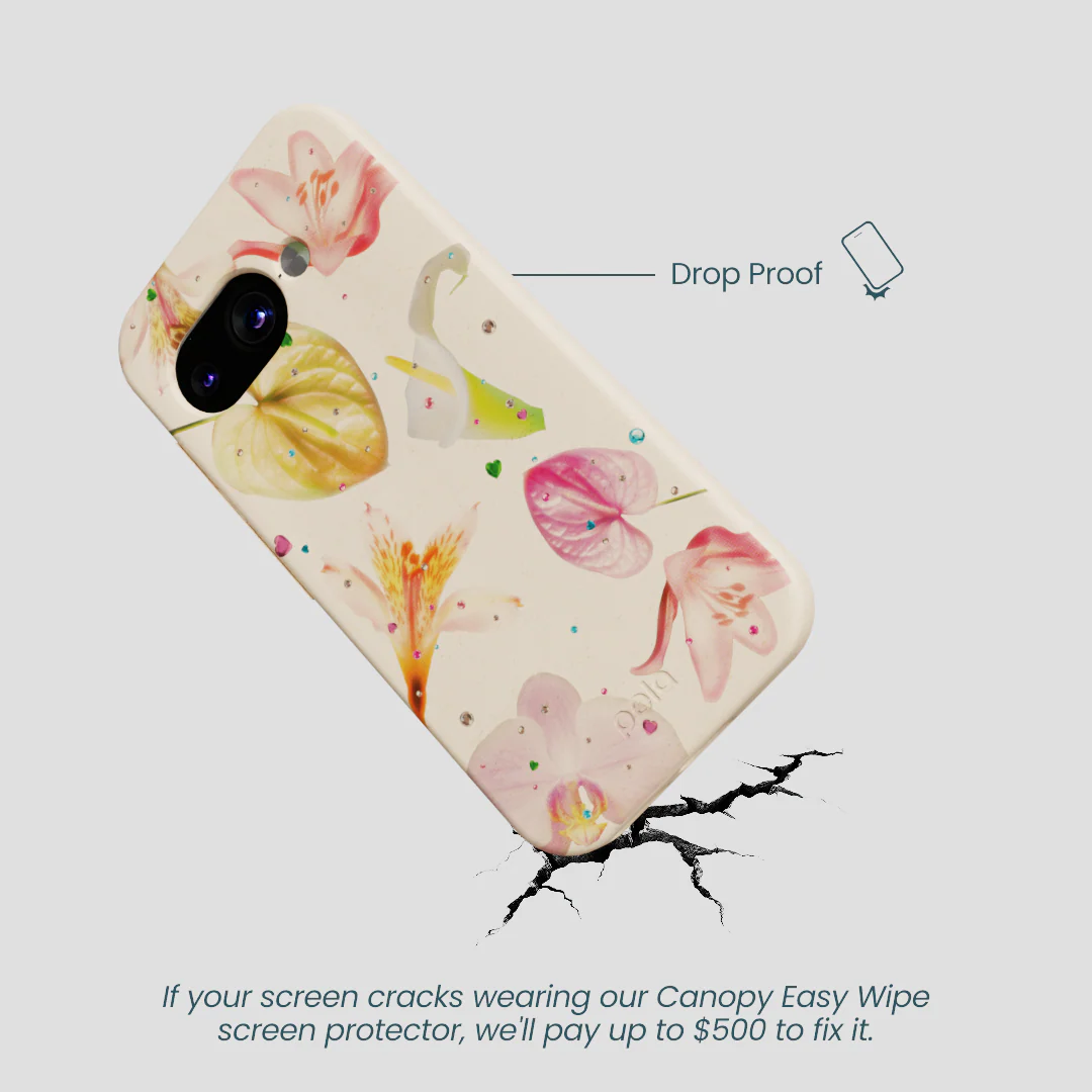 Seashell Rhinestone Bouquet Google Pixel 9a Case - Image 4