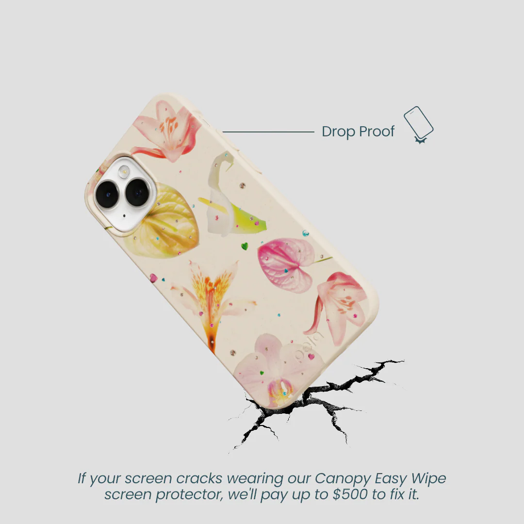 Seashell Rhinestone Bouquet iPhone 13 Mini Case - Image 5