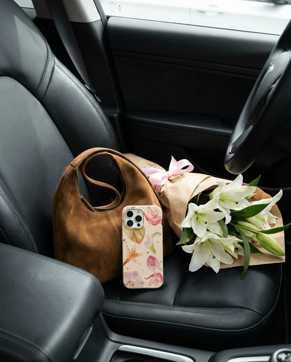 Seashell Rhinestone Bouquet iPhone 14 Pro Max Case - Image 2