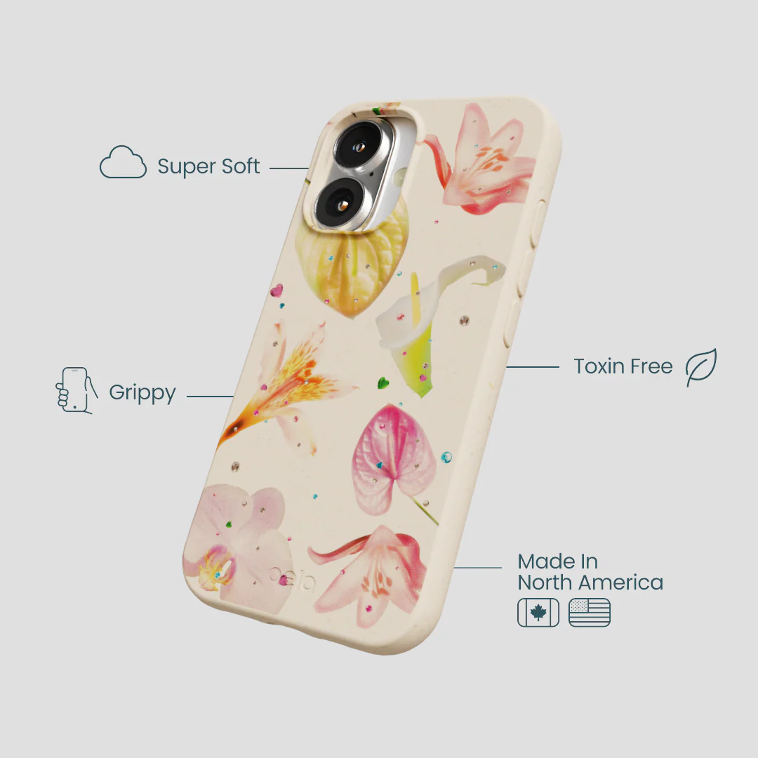 Seashell Rhinestone Bouquet iPhone 16 Case - Image 4