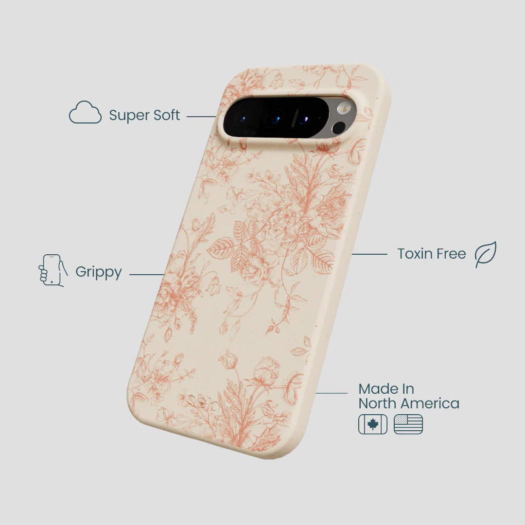 Seashell Rococo Bouquets Google Pixel 9/9 Pro Case - Image 4