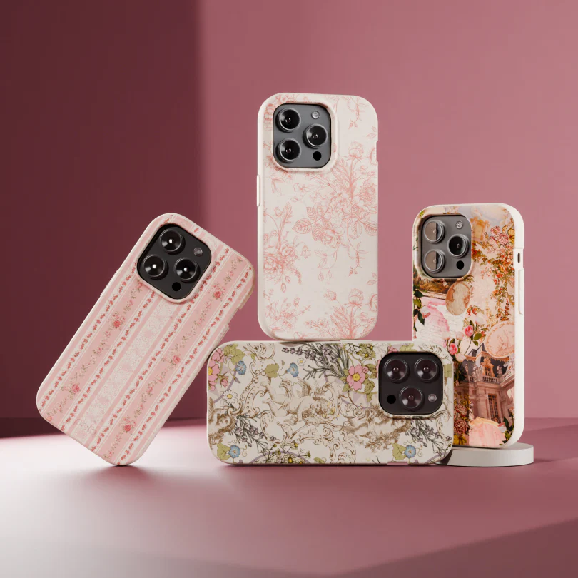 Seashell Rococo Bouquets Google Pixel 9a Case - Image 2