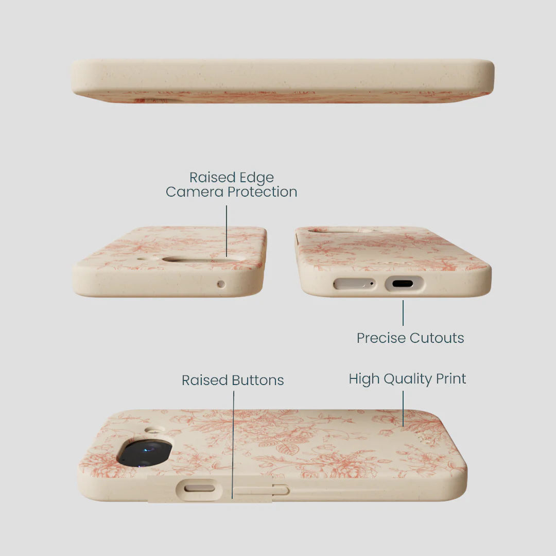 Seashell Rococo Bouquets Google Pixel 9a Case - Image 3