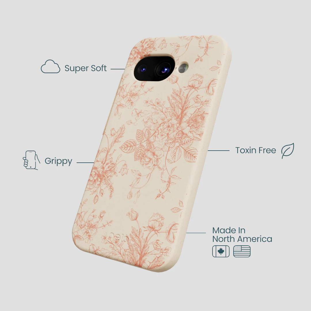 Seashell Rococo Bouquets Google Pixel 9a Case - Image 4