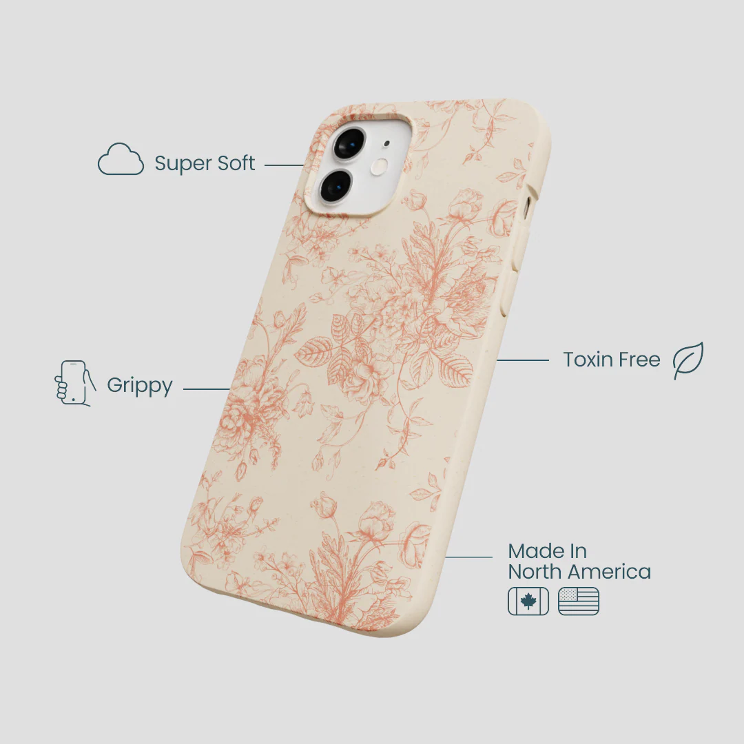 Seashell Rococo Bouquets iPhone 12/ iPhone 12 Pro Case - Image 4