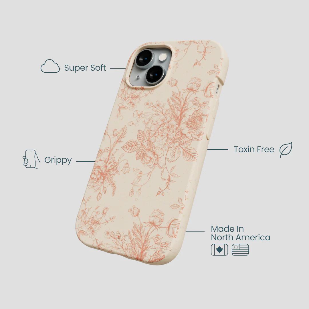 Seashell Rococo Bouquets iPhone 14 Case - Image 4