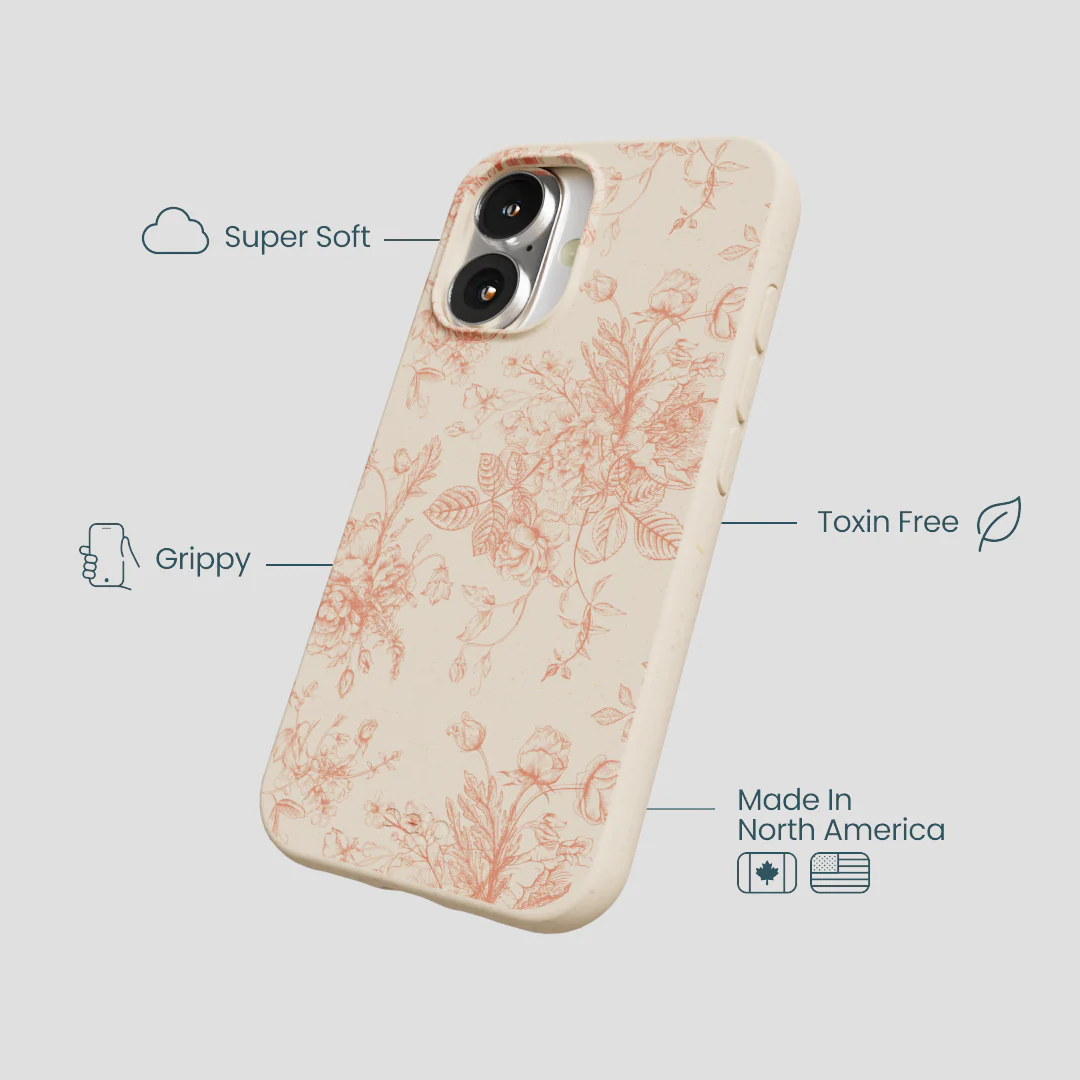 Seashell Rococo Bouquets iPhone 16 Case - Image 4