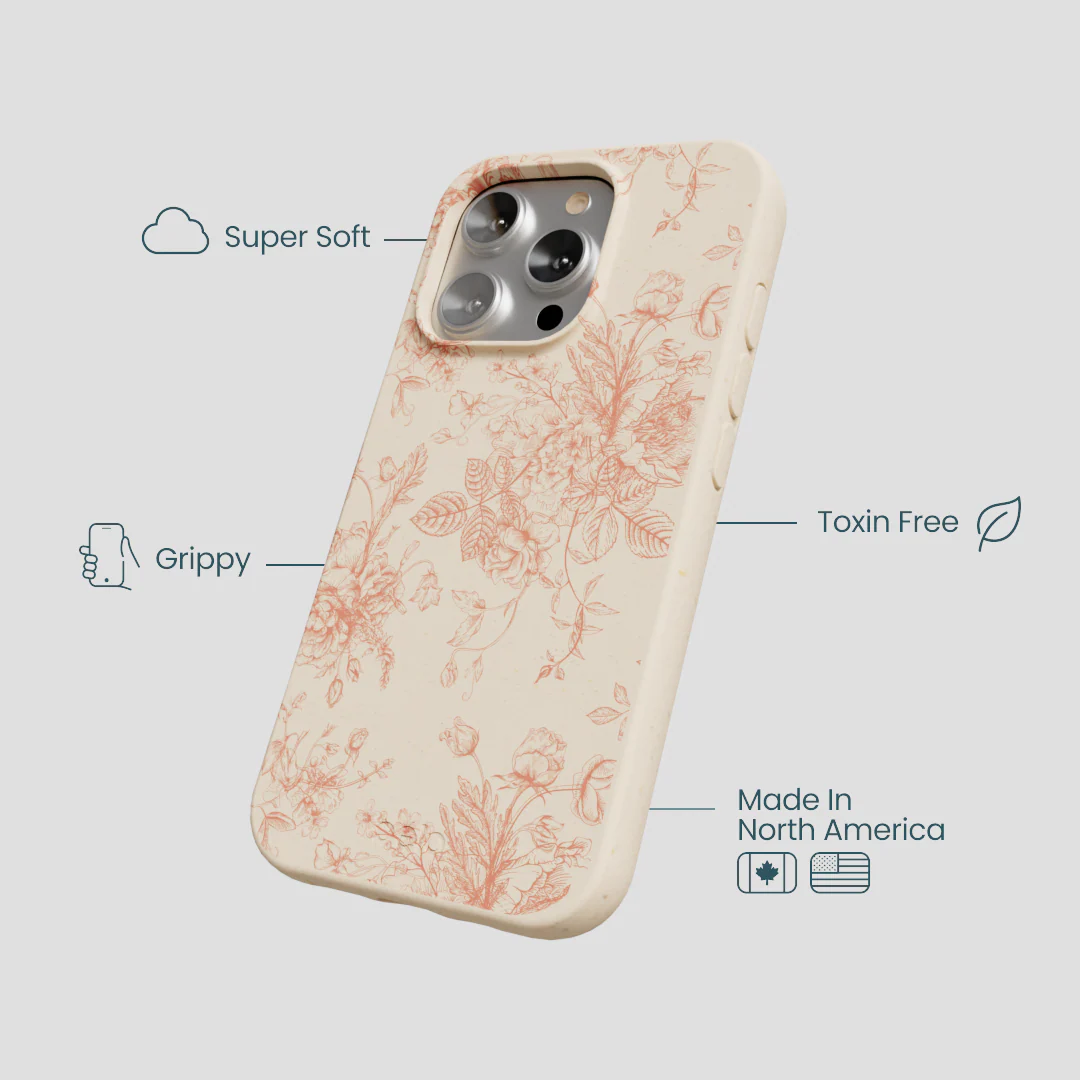 Seashell Rococo Bouquets iPhone 16 Pro Case - Image 4