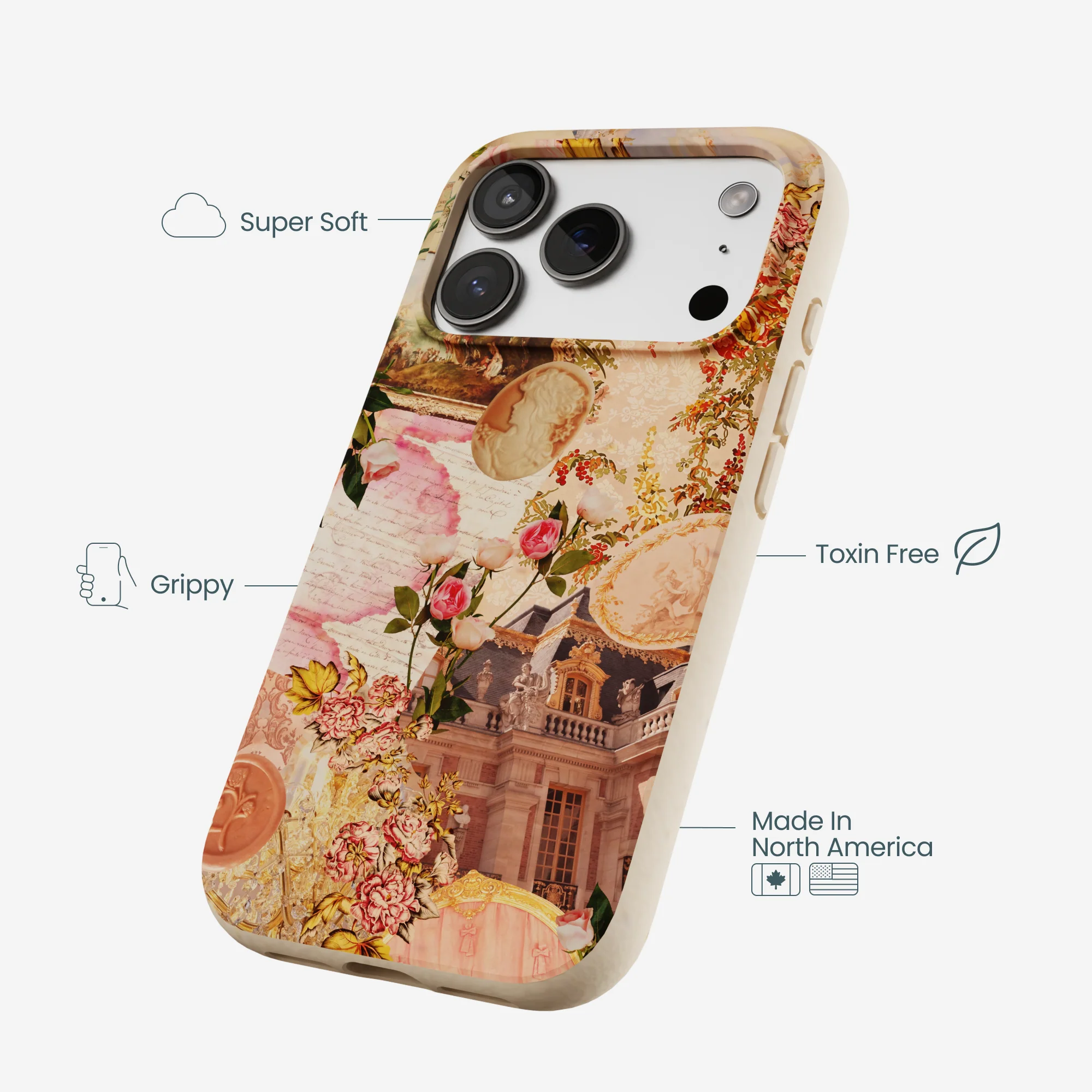 Seashell Rococo Romance iPhone 17 Pro Case - Image 4
