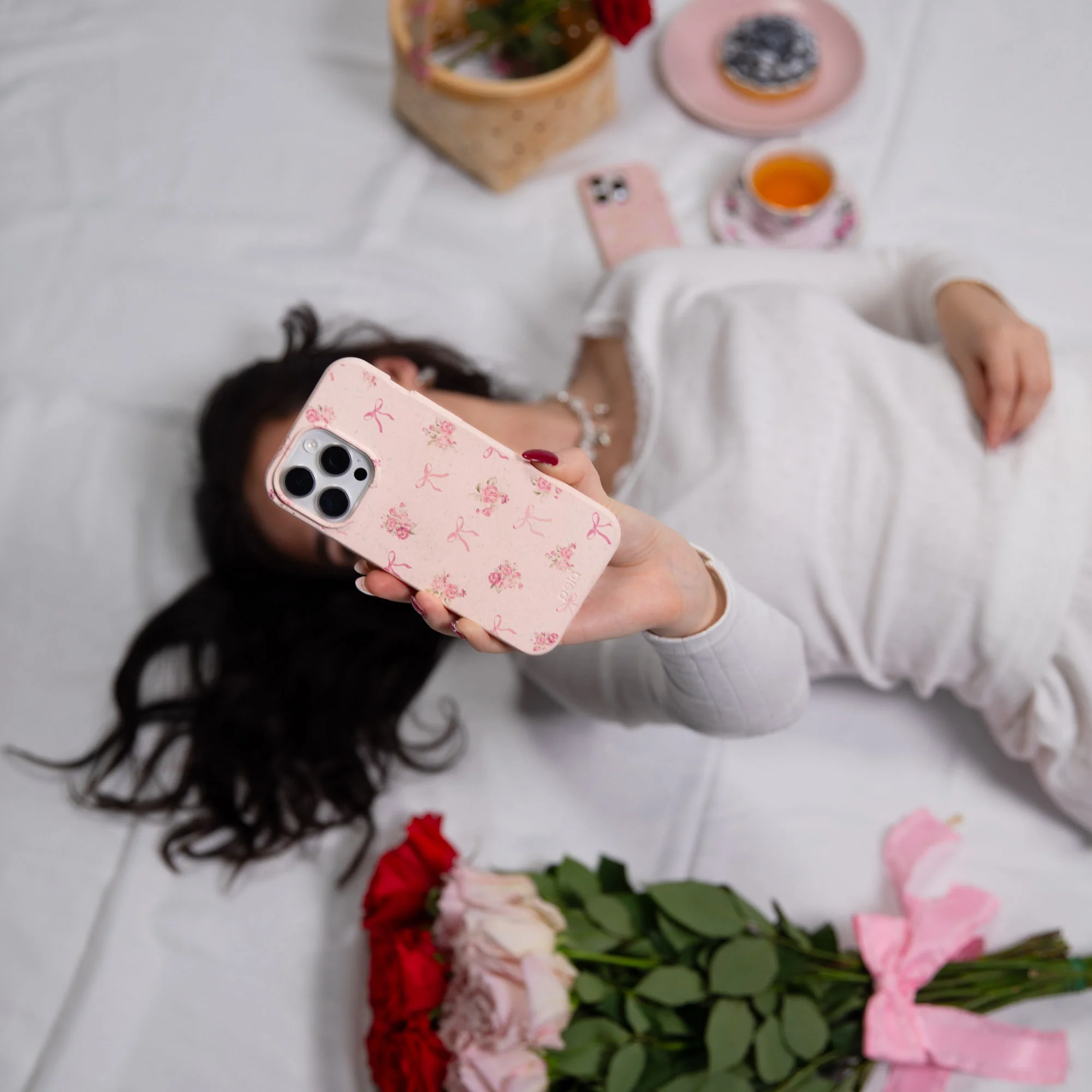 Seashell Roses and Bows Google Pixel 9a Case - Image 2