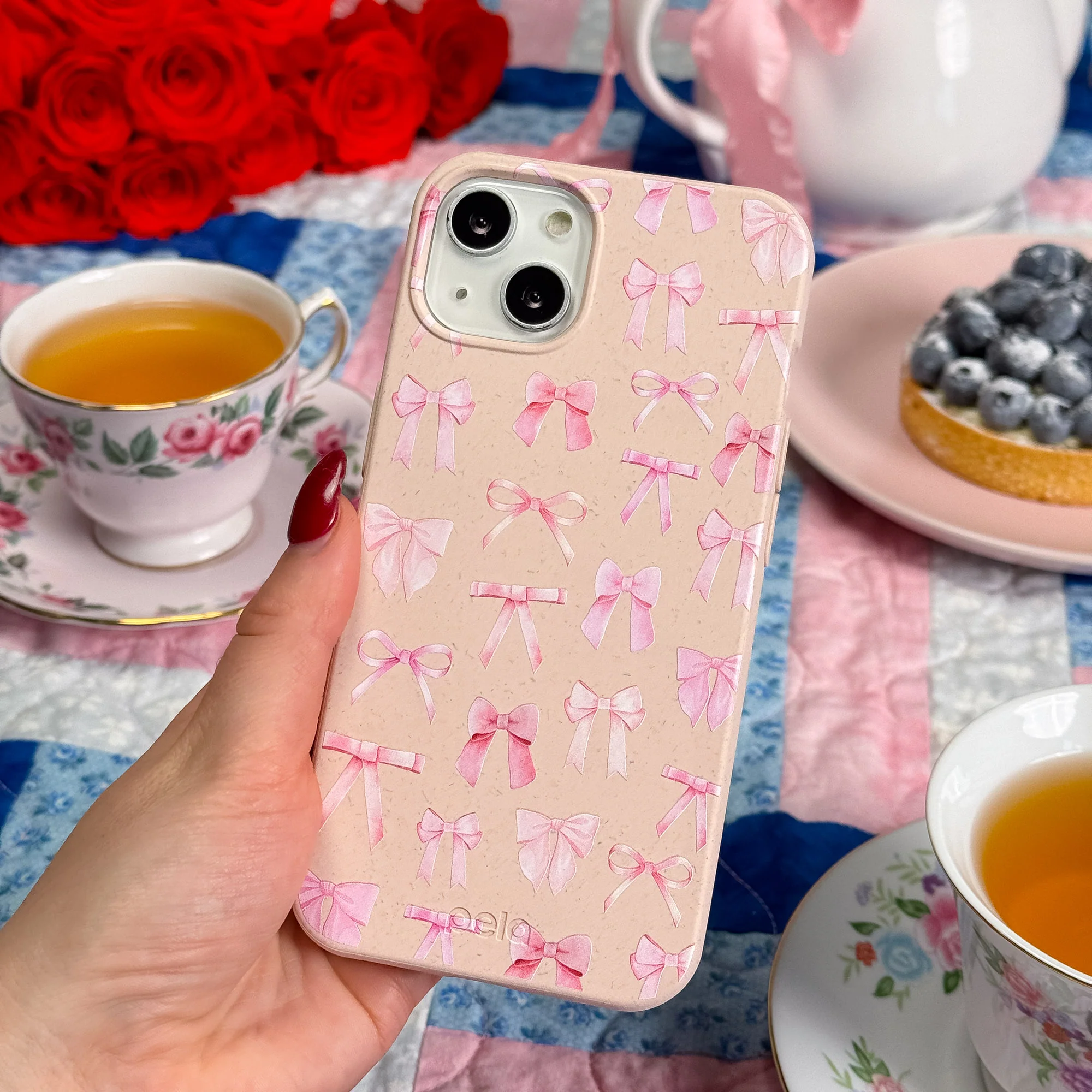 Seashell Rosy Bows Google Pixel 9a Case - Image 6