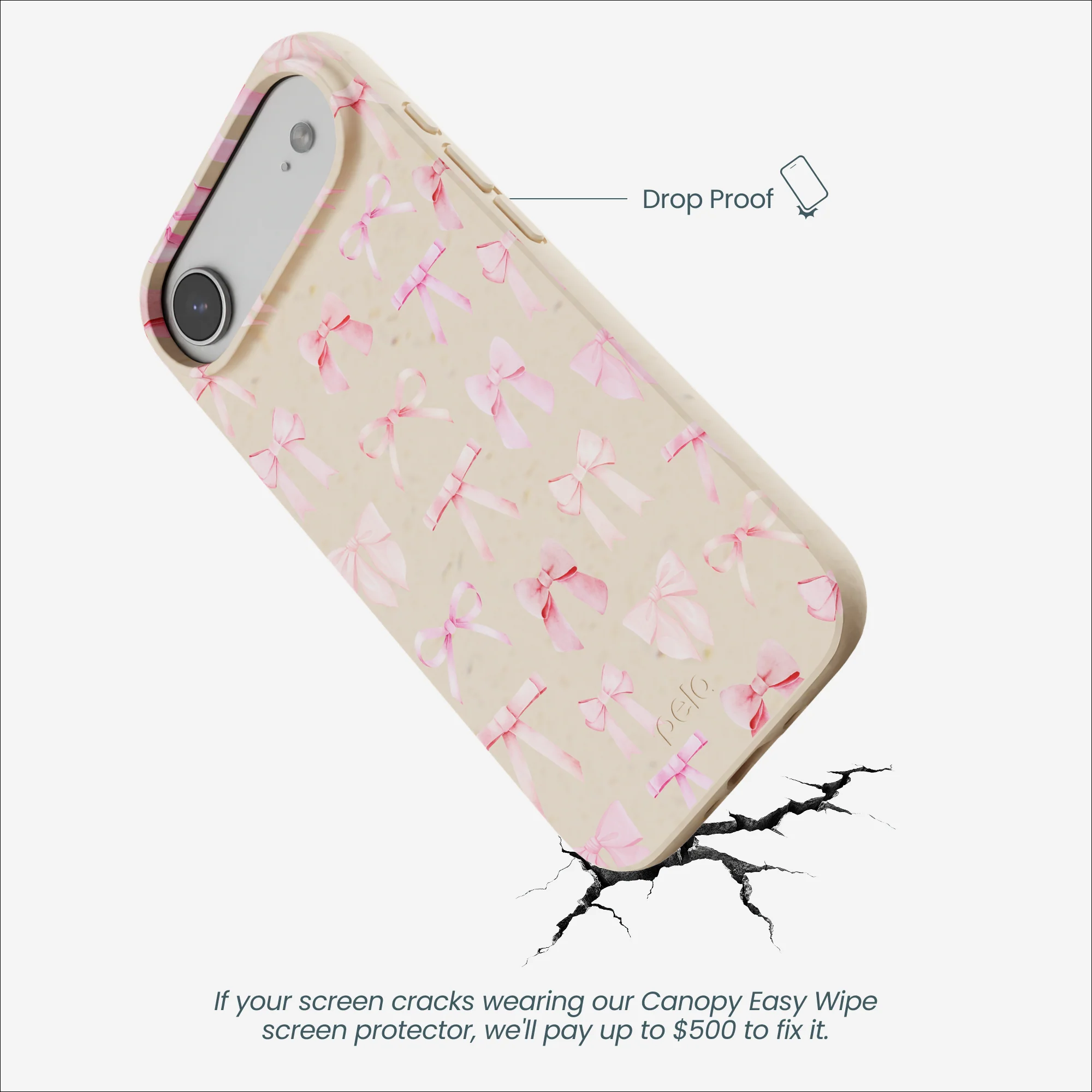 Seashell Rosy Bows iPhone Air Case - Image 5