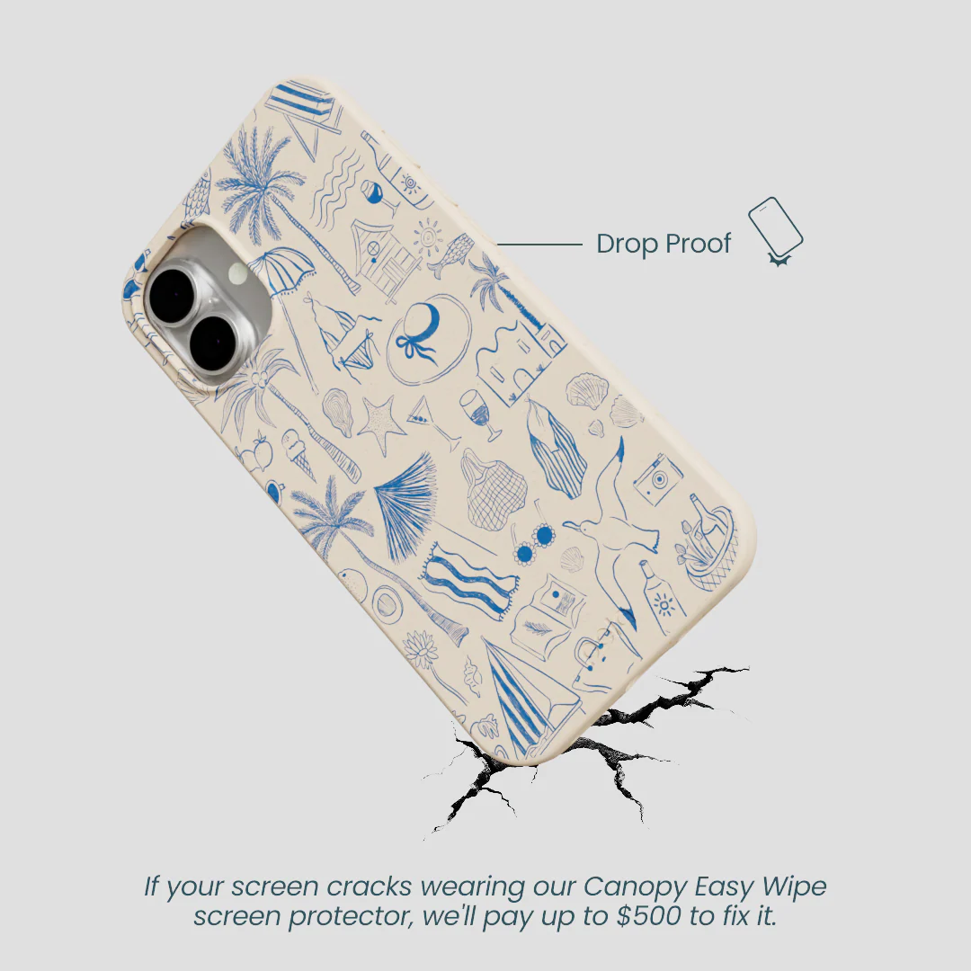 Seashell Salted Ink iPhone 16 Plus Case - Image 5