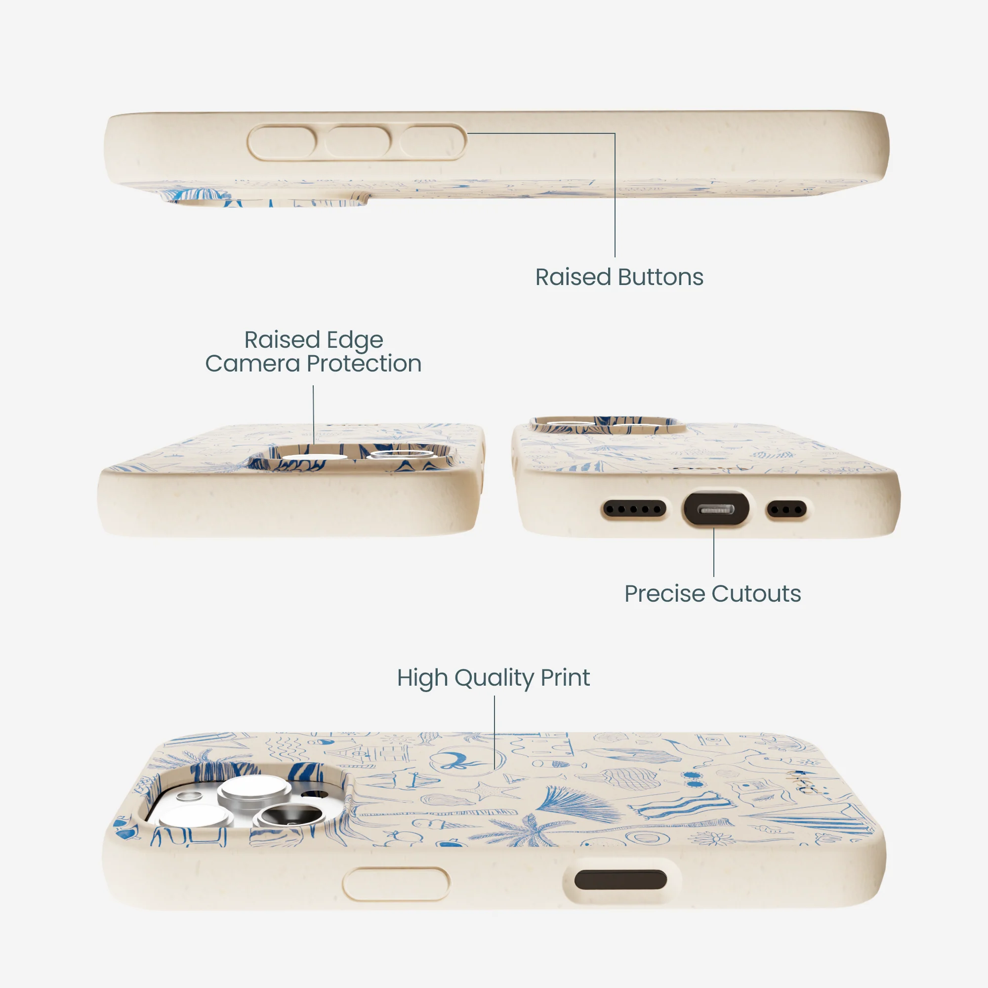Seashell Salted Ink iPhone 16 Pro Max Case - Image 3