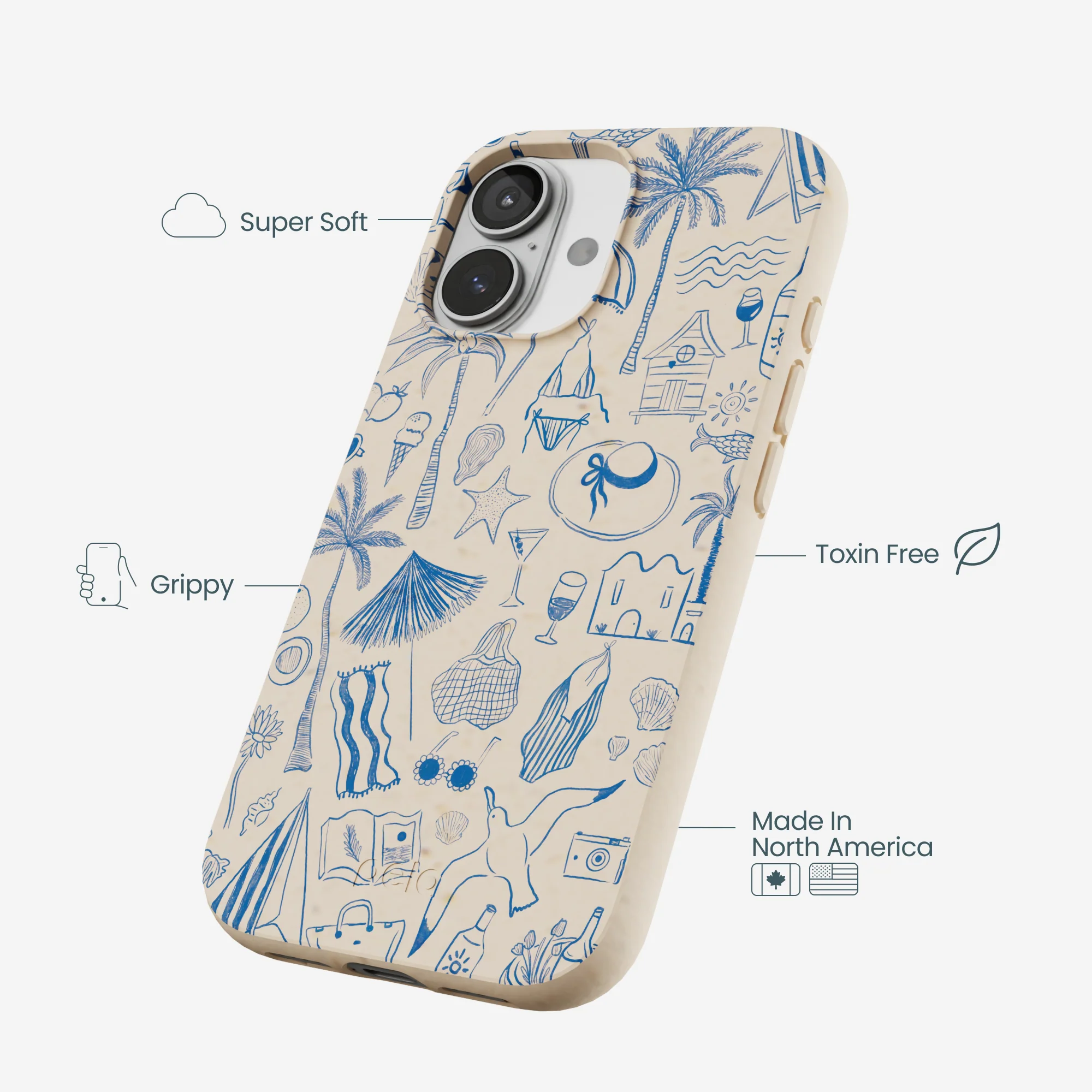 Seashell Salted Ink iPhone 17 Case - Image 4