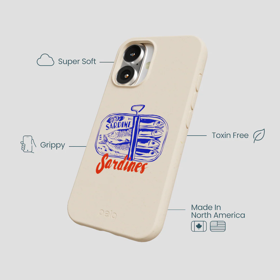 Seashell Sardines iPhone 16 Case - Image 4